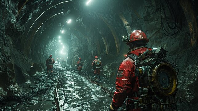 Step into the world of underground mining as you document miners drillers
