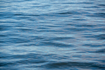 Naklejka premium texture of blue river water with small waves