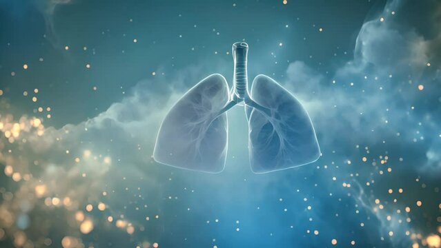 Human Respiratory system concept. lungs are part of the respiratory system, a group of organs and tissues that work together to help you breathe. Anatomy animation design 4k video