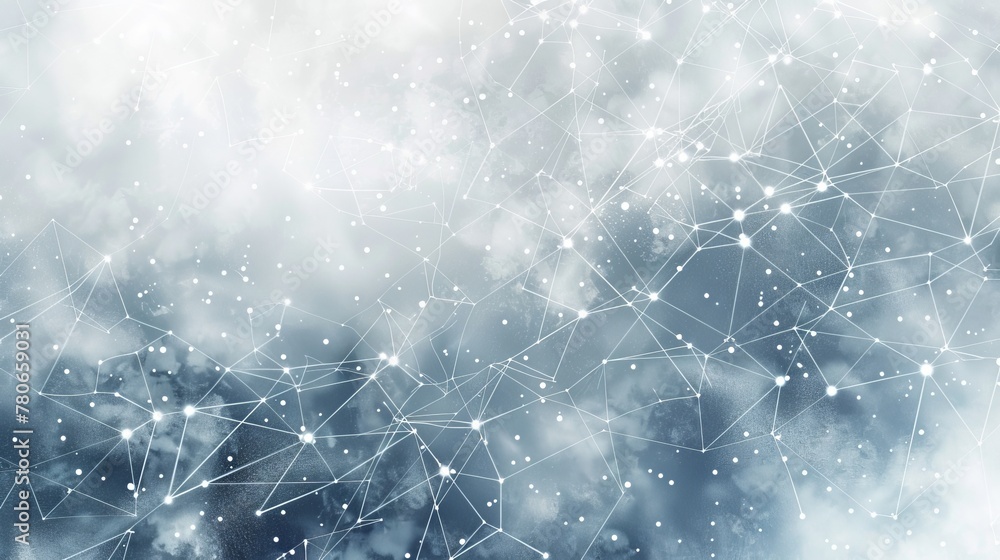 Poster a contemporary abstract backdrop featuring a network of connected dots and lines