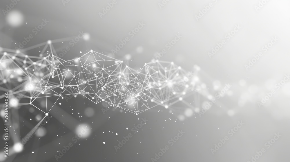 Poster a contemporary abstract backdrop featuring a network of connected dots and lines