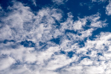 Naklejka na ściany i meble pattern blue day sky with white clouds