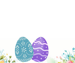 The easter holidays and colorful eggs