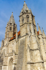 Towers of the Divi Blasii Church in Muhlhausen, Germany