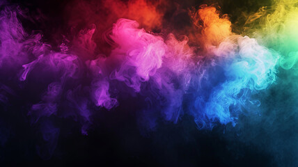 Fototapeta na wymiar A mesmerizing dance of colored smoke, a vibrant abstract spectacle, AI Generative.