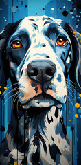 
dog outline, simple designs, caricature faces - 780660863