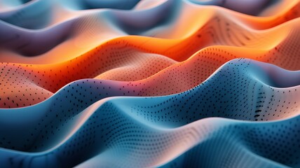 A textured moire pattern background that shimmers in a wave-like motion, brought to life with a vibrant and lively color scheme - obrazy, fototapety, plakaty