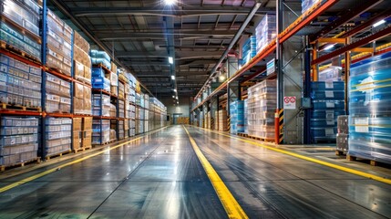 Fototapeta premium ware house and storage and good managing stock