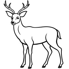       Deer silhouette vector illustration style.
