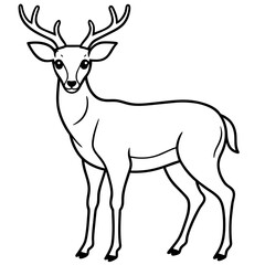       Deer silhouette vector illustration style.
