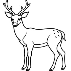       Deer silhouette vector illustration style.
