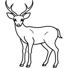       Deer silhouette vector illustration style.
