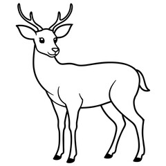       Deer silhouette vector illustration style.

