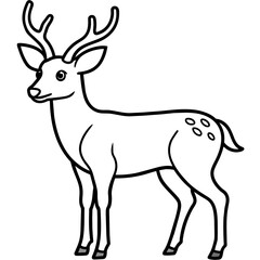       Deer silhouette vector illustration style.
