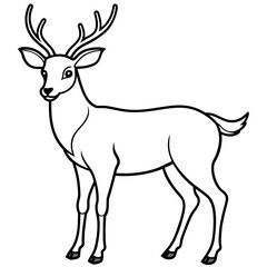       Deer  vector illustration style.
