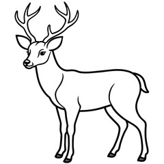       Deer  vector illustration style.
