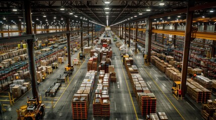 E-commerce logistics warehouse delivery line up services
