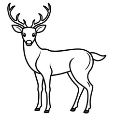 Obraz premium Deer vector illustration style. 