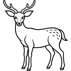 Fototapeta premium Deer vector illustration style. 