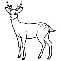 Fototapeta premium Deer vector illustration style. 