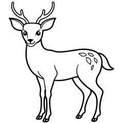       Deer  vector illustration style.
