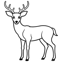       Deer  vector illustration style.
