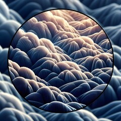 Obraz premium Abstract Microscopic Textile Hills 