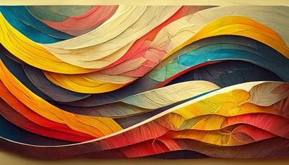 Deurstickers abstract background with waves © m.fedotov