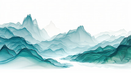 Fototapeta premium Mountain Matrix: 3D Radar Topography