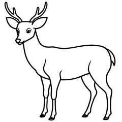 Fototapeta premium Deer vector illustration style. 