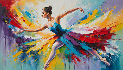 abstract background with ballerina 