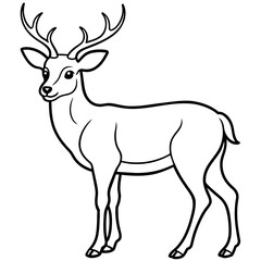       Deer  vector illustration style.
