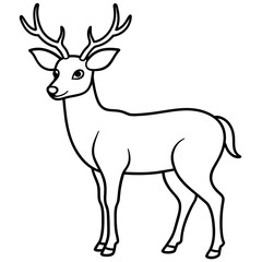       Deer  vector illustration style.
