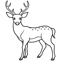       Deer  vector illustration style.
