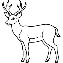       Deer  vector illustration style.
