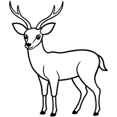 Fototapeta premium Deer vector illustration style. 