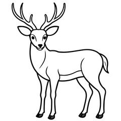 Obraz premium Deer vector illustration style. 