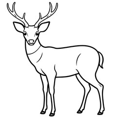       Deer  vector illustration style.
