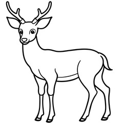       Deer  vector illustration style.
