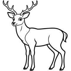      Deer  vector illustration style.
