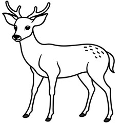 Obraz premium Deer vector illustration style. 