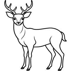Obraz premium Deer vector illustration style. 