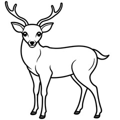 Fototapeta premium Deer vector illustration style. 