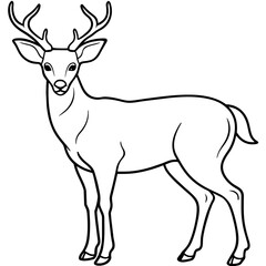       Deer silhouette vector illustration style.
