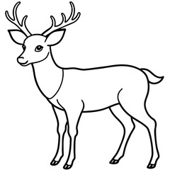      Deer silhouette vector illustration style.
