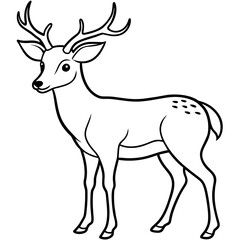       Deer silhouette vector illustration style.
