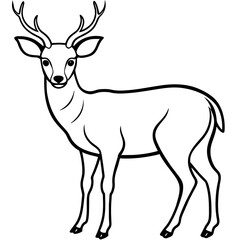       Deer silhouette vector illustration style.

