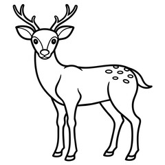       Deer silhouette vector illustration style.
