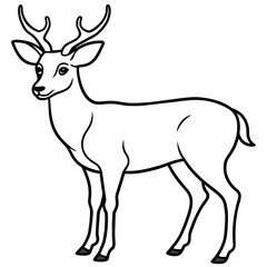      Deer silhouette vector illustration style.
