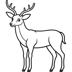       Deer silhouette vector illustration style.
